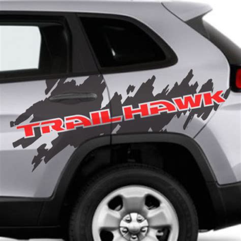 2 Color Jeep Renegade Cherokee Trailhawk Side Splash Logo Graphic Vinyl