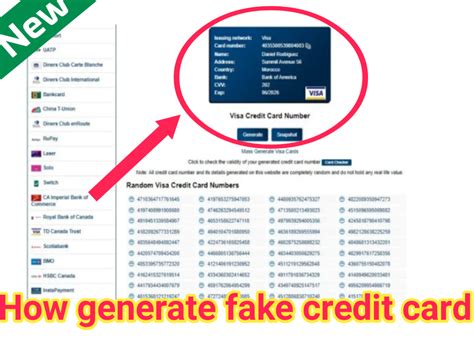 Generate thousands of fake / dummy credit card numbers & details using our free bulk generator tool. 100% working fake credit card generator- How to make ...