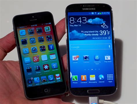 Samsung Galaxy S4 Vs Iphone 5