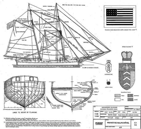 Schooner Prince De Neufchatel 1812 Ship Model Plans Best Ship Models
