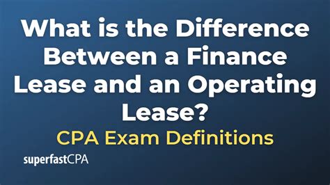 What Is The Difference Between A Finance Lease And An Operating Lease
