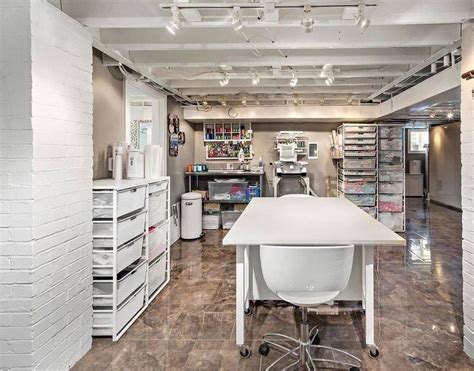 See more ideas about unfinished basement, basement craft rooms, craft room. basement craft room | Basement craft rooms, Home, Room