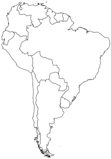 Mapas De América Del Sur Para Colorear Y Descargar Colorear Imágenes