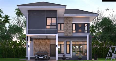 14 Two Story House With Cozy And Modern Exterior Plans