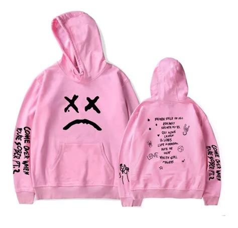 Hoodie Lil Peep Sad Face Colores Sudadera Hip Hop Envío Gratis