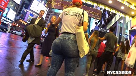 Big Booty Venezuelan In Pocketless Blue Jeans Venezuelan Candid Blue