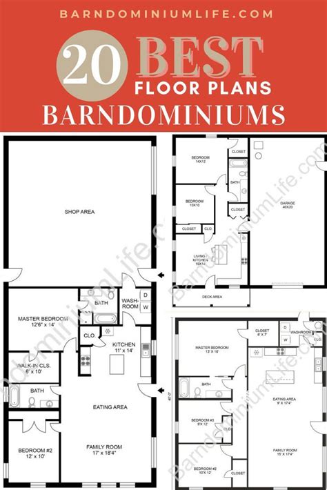 20 Best Floor Plans For Barndominiums Barndominium Floor Plans Barn