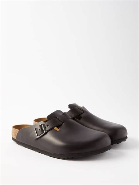 Boston Leather Backless Loafers Endource