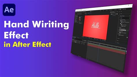 Handwriting effect in after effects 2 diffrent ways - YouTube