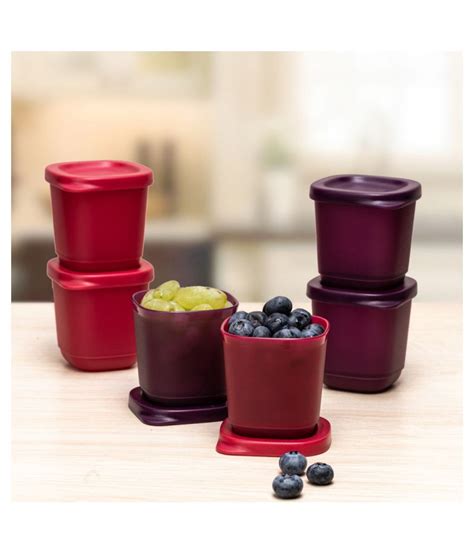 Tupperware Small Square Snack Containers Cubix 110ml 6pc Buy Online At