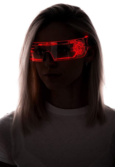 cyberpunk led tron visor glasses perfect for cosplay and festivals cybergoth cyberpunk