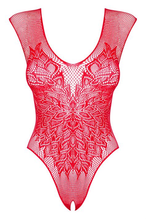 Sexy Meshbody Red Step Open Mesh One Piece Size One Size S L