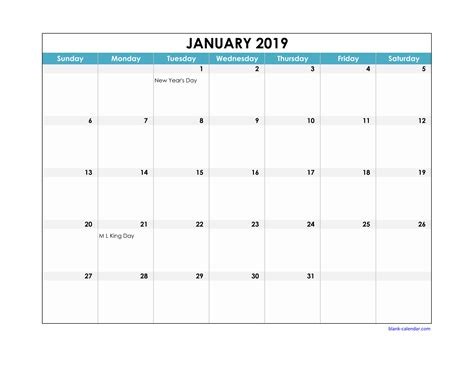 Free Excel Calendar Template Customize And Print