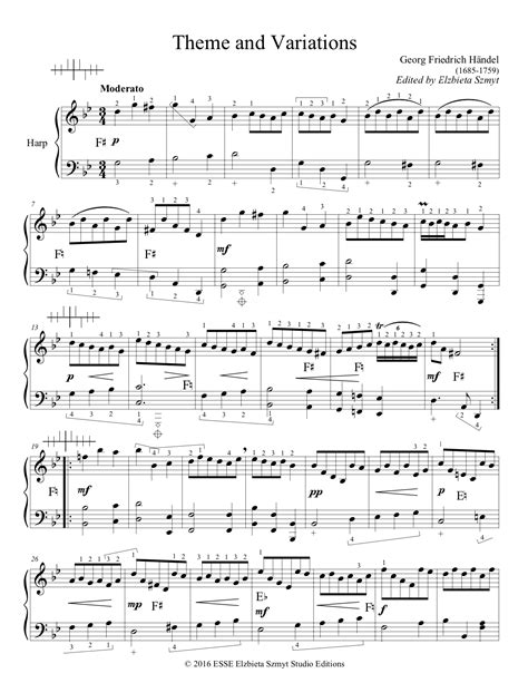 Theme And Variations Harp Column Music