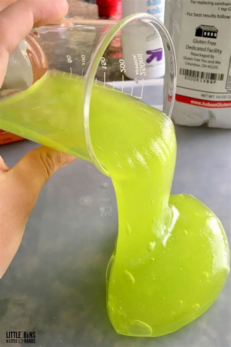 However much will you add that is how much slime you will get in the end. How To Make Slime Without Glue | Little Bins for Little Hands