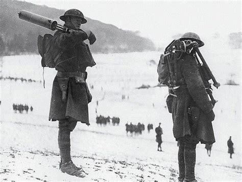 American Soldiers Carry The M1917 Browning Machine Gun Gear During The