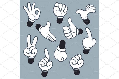 Cartoon Arms Various Hands With Vector Graphics Creative Market