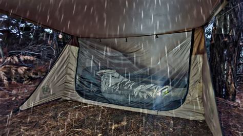 tent camping in rain storm youtube