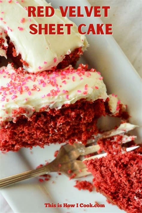 Red Velvet Cake Sheet Cake This Is How I Cook Recipe In