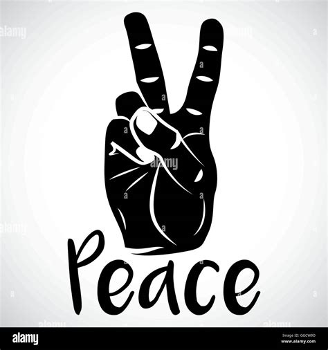 Icon Hand Peace Sign For Creative Use In Graphic Design Stock Vector