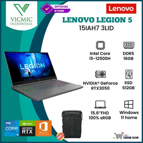 Jual Lenovo Legion Iah Lid Intel I H Gb Gb Ssd Rtx