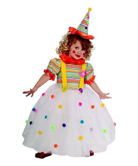 Rubies White And Red Stripe Clown Dress Up Set Kids Clown Halloween