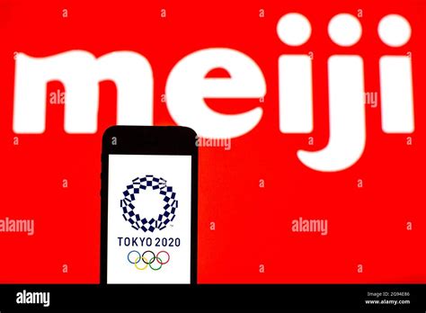In This Photo Illustration A Tokyo 2020 Olympic Games Logo Seen