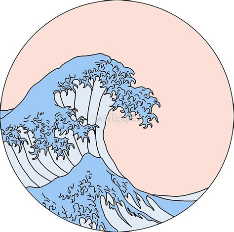 Aesthetic Wave Sticker For Sale By Emilyg22 Hipster Stickers