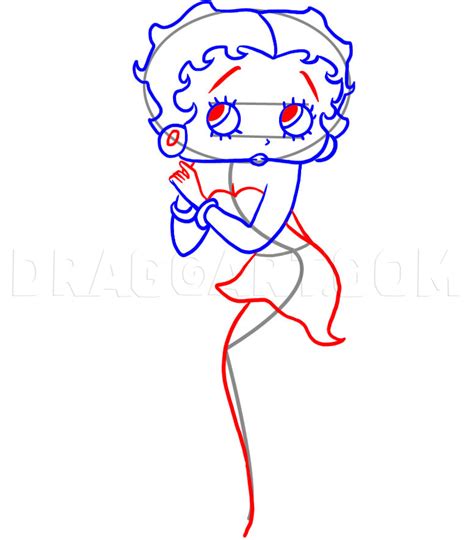 How To Draw Betty Boop Step By Step Drawing Guide By Dawn Dragoart