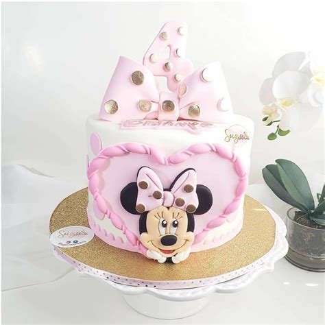 Minnie Mouse Pink And Gold Luxury Cake Sugarcreativebakery Sugarcreativebakery