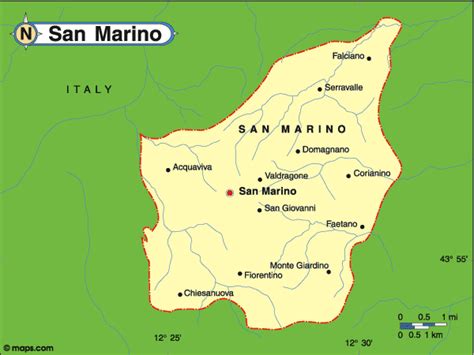 San Marino Peta Geografis San Marino Geografia Total™