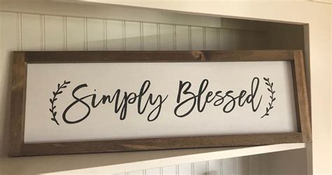 Simply Blessed Hand Painted Sign Etsy Hand Painted Signs Painted