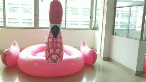 Flamingo Sun Pleasure Big Inflatable 6 Person Party Island Water Float