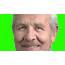 Close Up Face Of Old Man Green Screen Caucasian Senior Smiling 