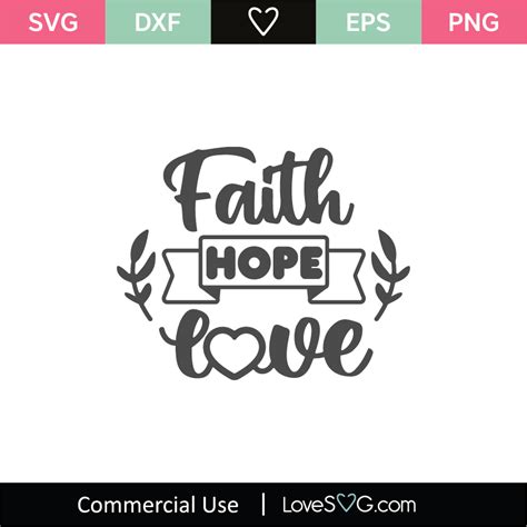 Faith Hope Love Svg Cut File