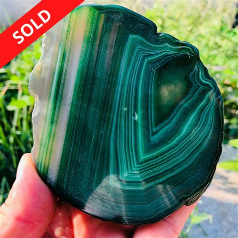 Sold Natural Green Agate Geode 304gr 089 Lb Artifacts World