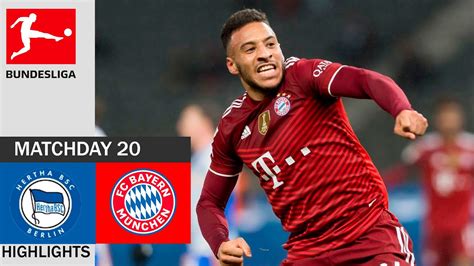 hertha vs bayern munich 1 4 highlights bundesliga 2021 2022 youtube