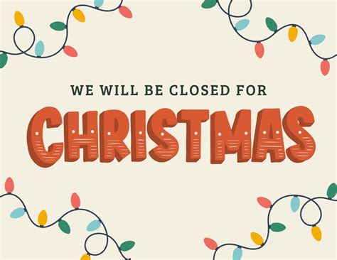 12 Free Printable Closed For Christmas Sign Templates The Incremental