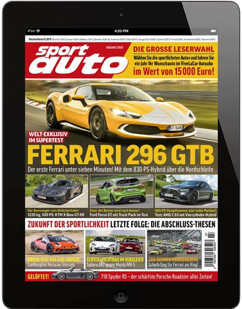 Sport Auto Aktuelles Heft Und Einzelausgaben Offizieller Motor Presse