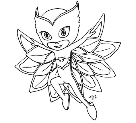 Pj Masks Owlette Coloring Page The Best Porn Website