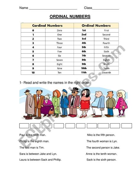 ordinal numbers poster esl worksheet by mada 1