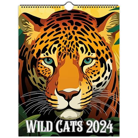 Wild Cats Wall Calendar 2024 Big Cats Calendar 2024 2024 Calendar T