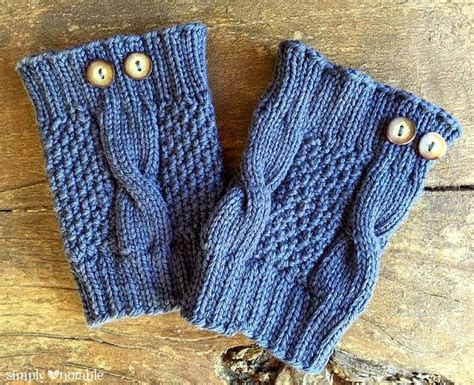 A free crochet pattern for scalloped edge boot cuffs. Simple Cable Knit Boot Cuffs | AllFreeKnitting.com
