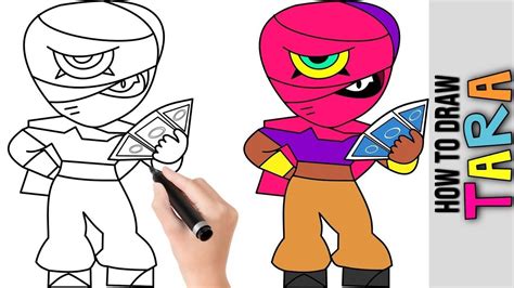 Emz attacks with blasts of hair spray that deal damage over time, and slows down opponents with her super.. How To Draw Tara From Brawl Stars ★ Cute Easy Drawings ...