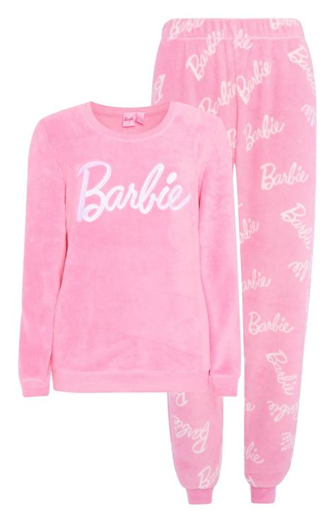 primark cosy pink barbie pyjamas 2pc pyjamas womens pajamas women cute sleepwear