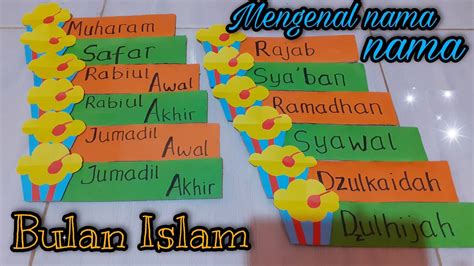 Media Belajar Mengenal Nama Bulan Islami Dari Kertas Origami Easy