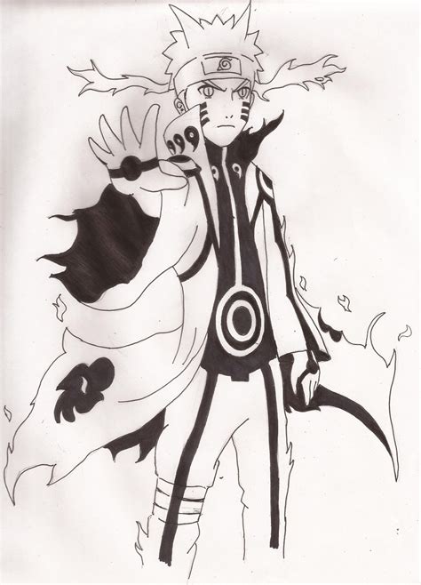 Naruto Bijuu Mode Nine Tails By Sebamonto On Deviantart