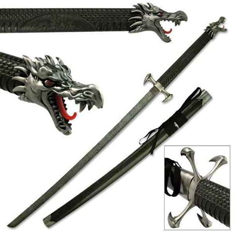 Dragon Katana Sword Black And Gold