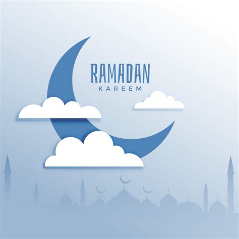 Ramadan Kareem Festival Background With Moon And Cloud Download Free