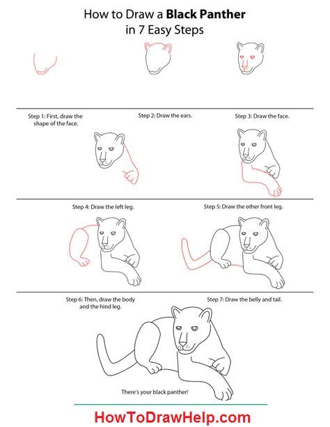 How To Draw A Black Panther Step By Step Lots Of Drawing Tutorials